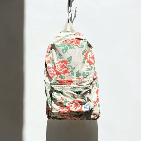🌻NEW Hershel Vintage Rose Washed Cotton Fabric Daypack Backpack - Picture 1 of 10